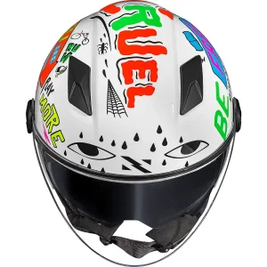 Capacete Norisk Orion SV Free Branco/Laranja - Spinelli Motos Boutique